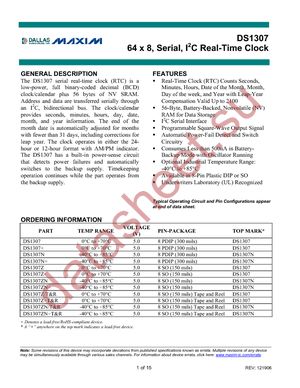 DS1307ZN+ datasheet  